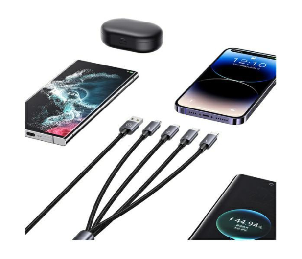 USAMS Kabel 4w1 2xUSB-C/Lightning/MicroUSB 15W 1,2m Aluminum - 1569021 - zdjęcie 7